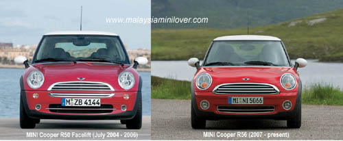 differences between mini cooper r50 r56